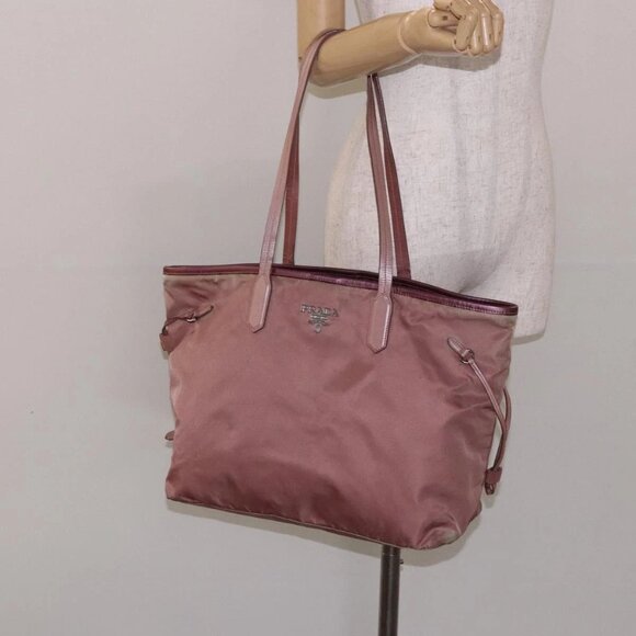 PRADA Tote Bag Nylon Pink Silver Auth 131999 - Picture 14 of 16